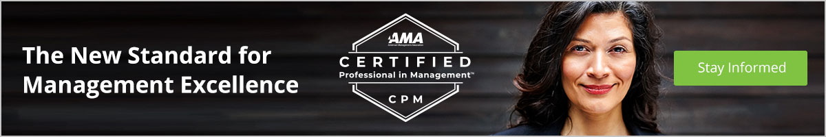 Sign-up to Stay Informed About AMA's Management Certification Program