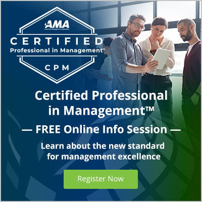 Sign-up for a free online info session about about AMA's Management Certification Program